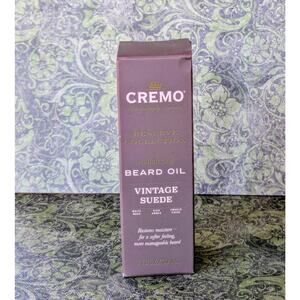 Cremo Reserve Collection Revitalizing Beard Oil Vintage Suede 1 fl oz/30 ml NEW